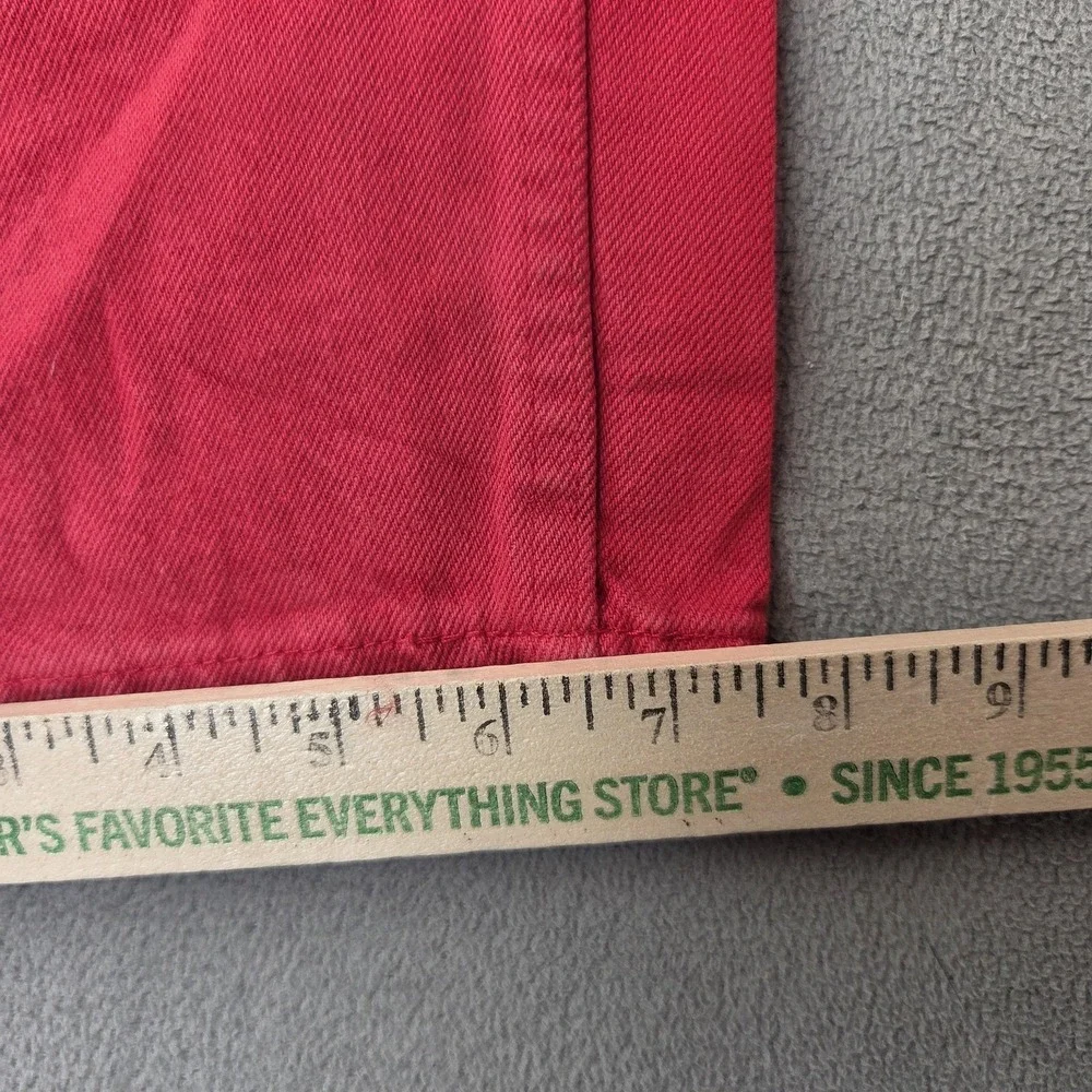 Vintage Levis 501 Jeans Mens Red Button Fly Made USA Straight Leg 90s Fits 28x30